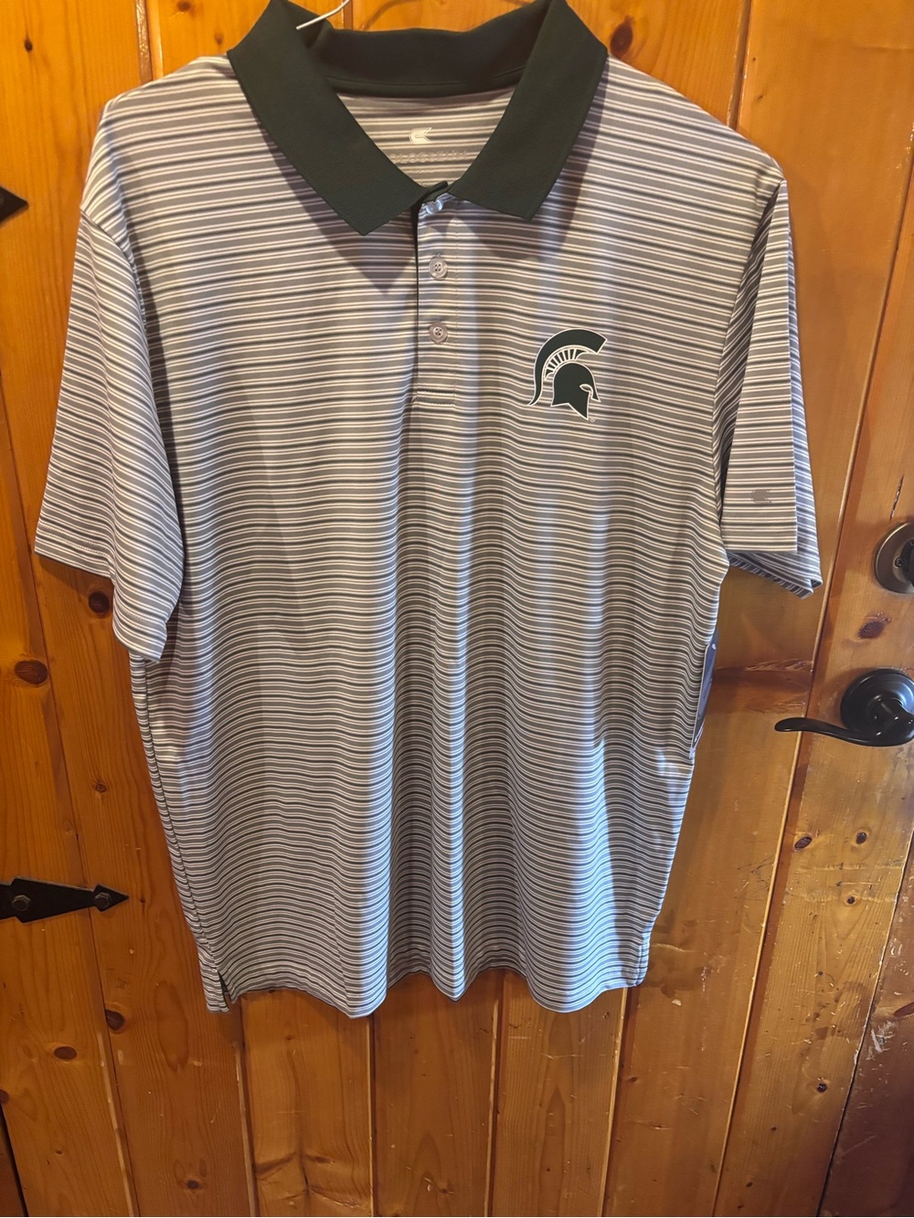 Colosseum Michigan State Spartans Polo Green Gray Men’s Large NWT